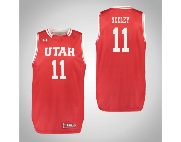 Utah Utes #11 Chris Seeley Authentic College Basketball Jersey Red