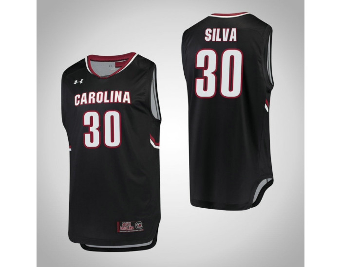 South Carolina Gamecocks #30 Chris Silva Authentic College Basketball Jersey Black