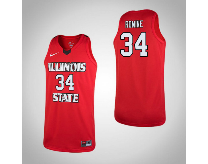 Illinois State Redbirds #34 Christian Romine Authentic College Basketball Jersey Red
