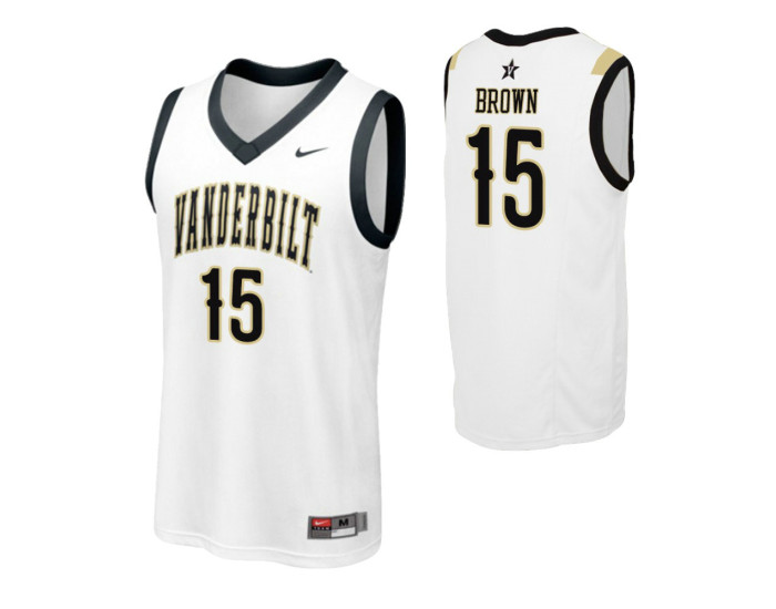 Vanderbilt Commodores Clevon Brown Authentic College Basketball Jersey White