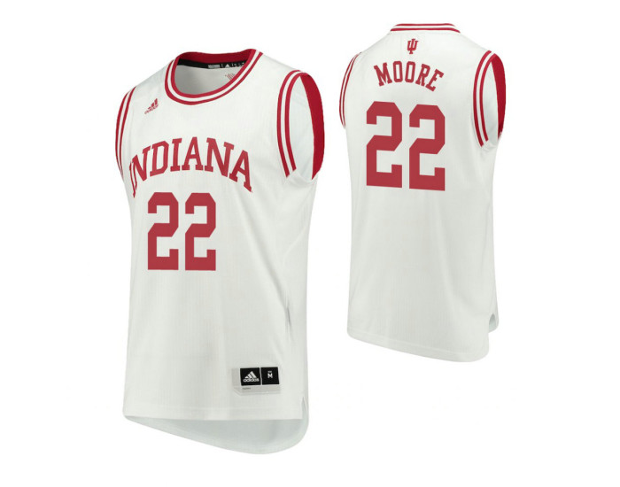 Youth Indiana Hoosiers #22 Clifton Moore Home Replica College Basketball Jersey White