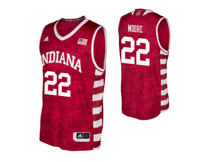 Youth Indiana Hoosiers #22 Clifton Moore Crimson Replica College Basketball Jersey