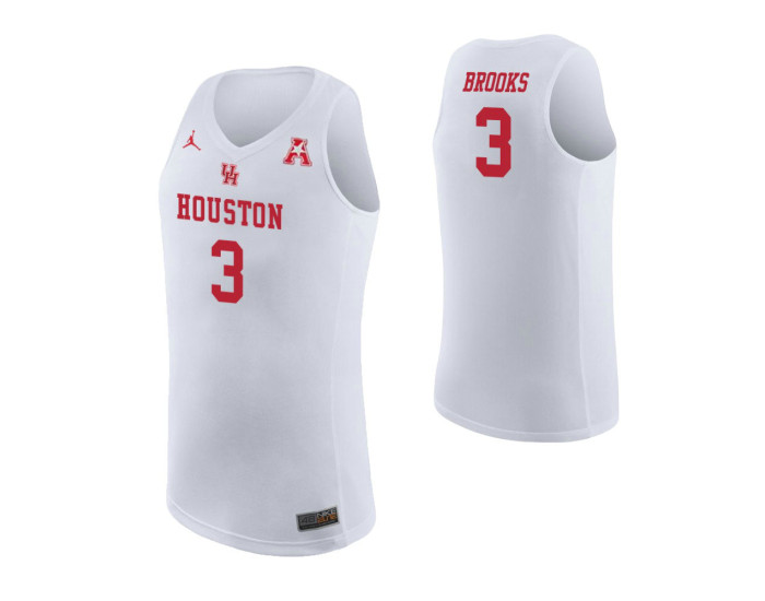 Houston Cougars #3 Armoni Brooks Authentic College Basketball Jersey White