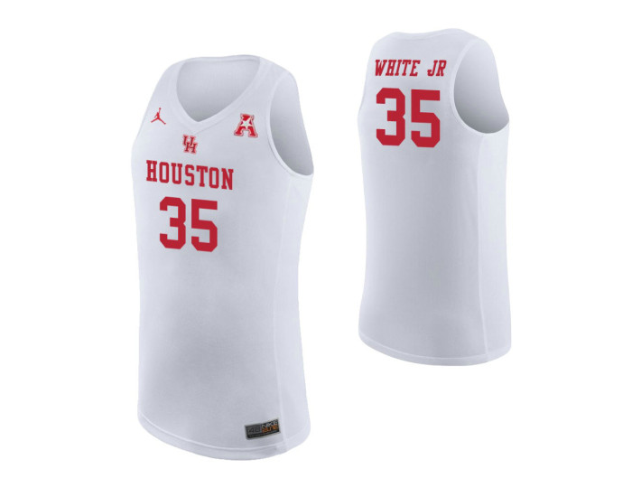 Houston Cougars #35 Fabian White Jr. Authentic College Basketball Jersey White