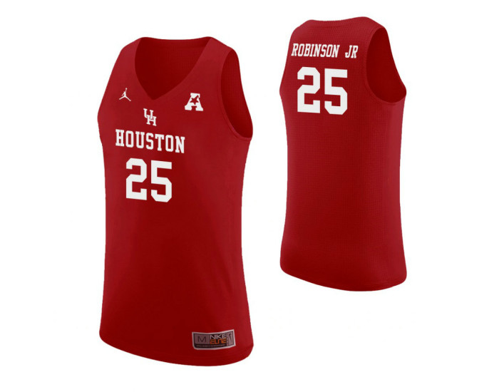Houston Cougars #25 Galen Robinson Jr. Authentic College Basketball Jersey Red