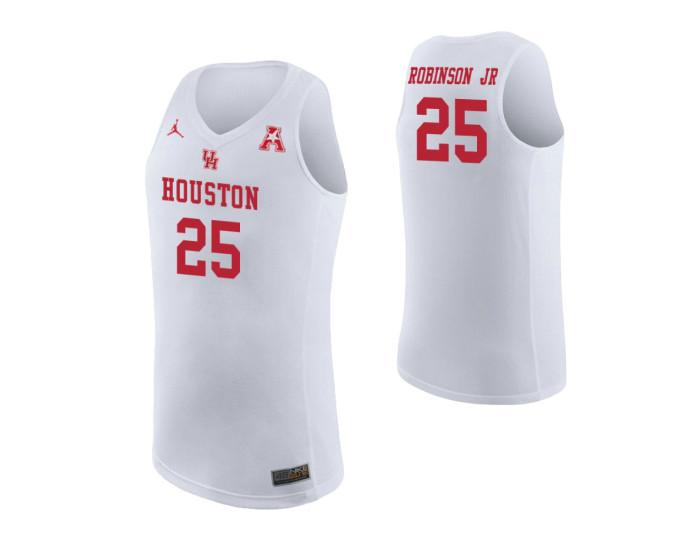 Houston Cougars #25 Galen Robinson Jr. Replica College Basketball Jersey White