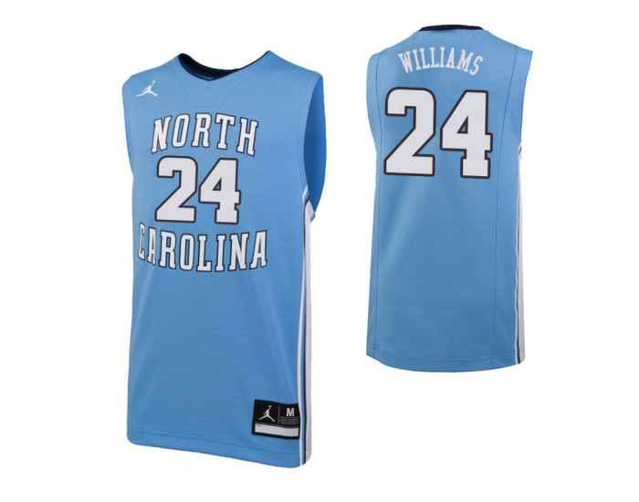North Carolina Tar Heels #24 Kenny Williams Authentic College Basketball Jersey Carolina Blue