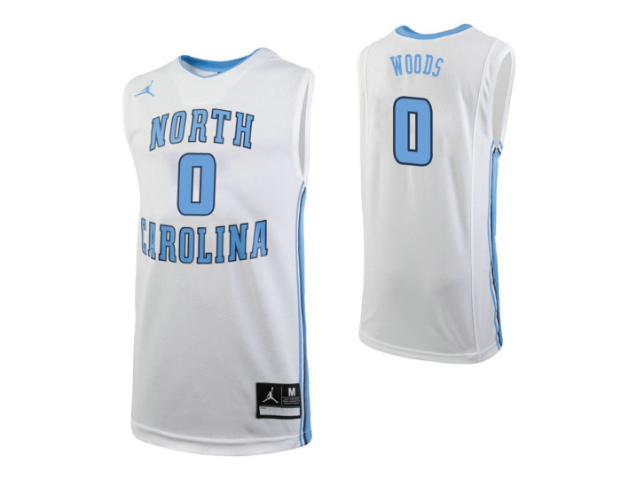 North Carolina Tar Heels #0 Seventh Woods Replica College Basketball Jersey White