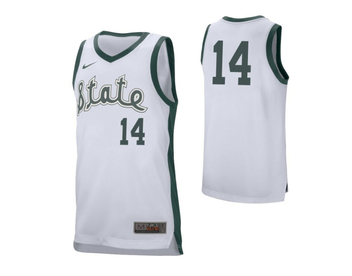 Youth Michigan State Spartans #14 Brock Washington Retro Performance Authentic College Basketball Jersey White