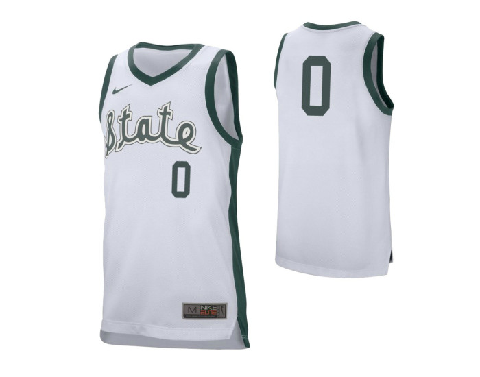 Youth Michigan State Spartans #0 Kyle Ahrens Retro Performance Authentic College Basketball Jersey White