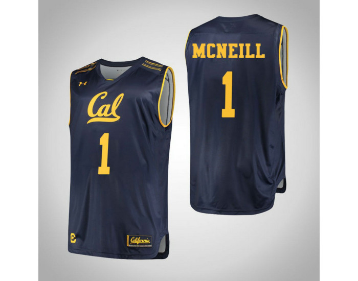 Youth California Golden Bears #1 Darius McNeill Authentic College Basketball Jersey Navy