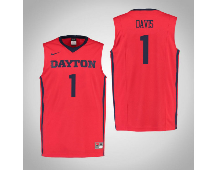 Dayton Flyers #1 Darrell Davis Authentic College Basketball Jersey Red