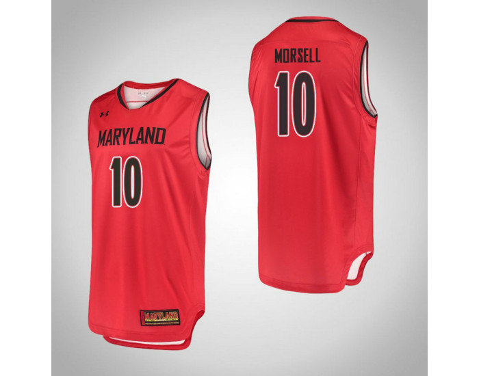 Maryland Terrapins #10 Darryl Morsell Authentic College Basketball Jersey Red