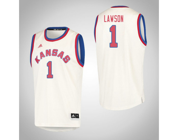 Youth Kansas Jayhawks #1 Dedric Lawson Hardwood Classics Authentic College Basketball Jersey Cream