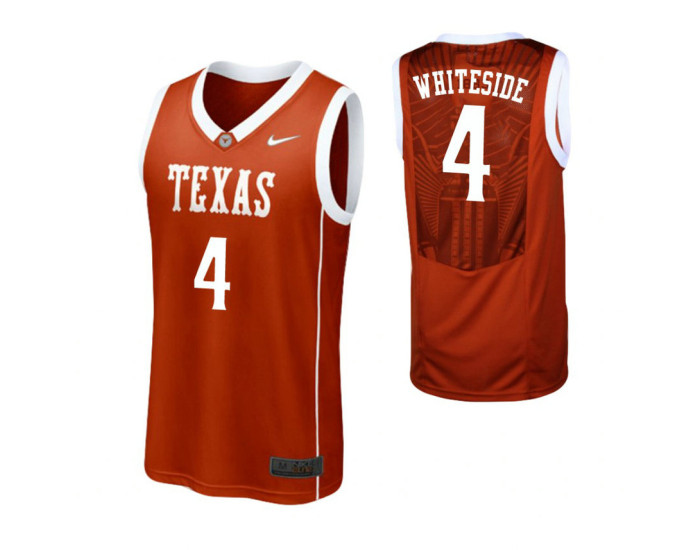 Texas Longhorns #4 Drayton Whiteside Authentic College Basketball Jersey Burnt Orange