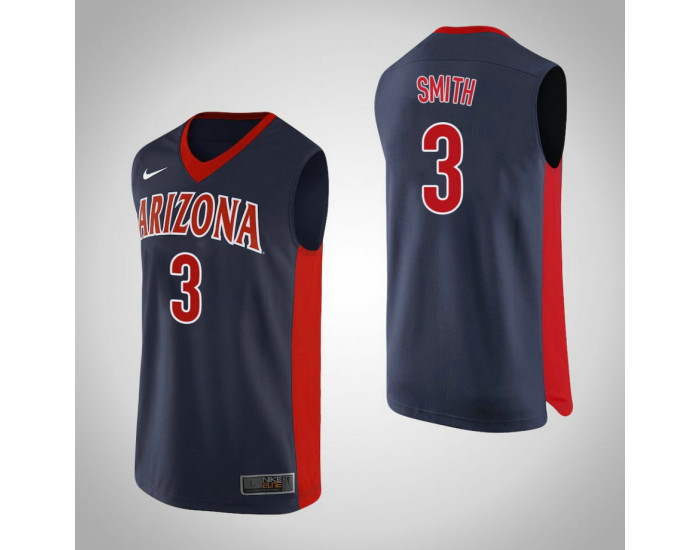 Youth Arizona Wildcats #3 Dylan Smith Authentic College Basketball Jersey Navy