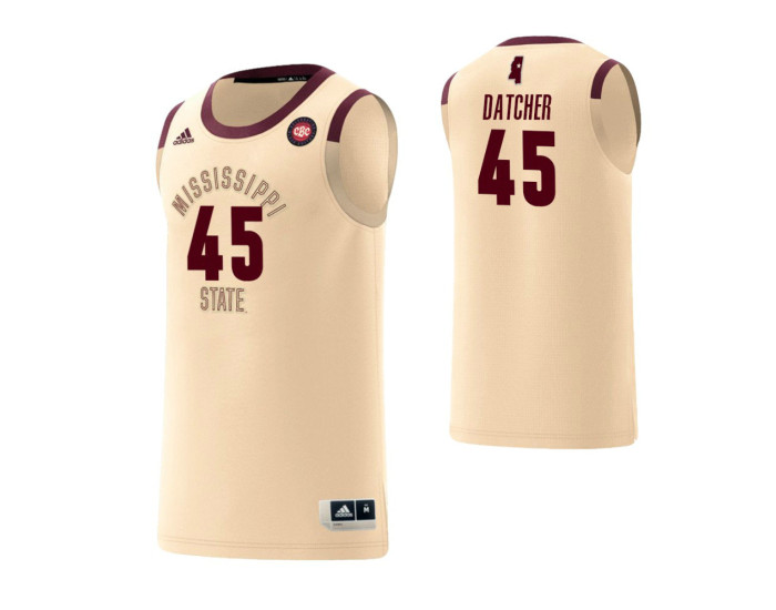 Youth Mississippi State Bulldogs #45 E.J. Datcher Harlem Renaissance Authentic College Basketball Jersey Cream