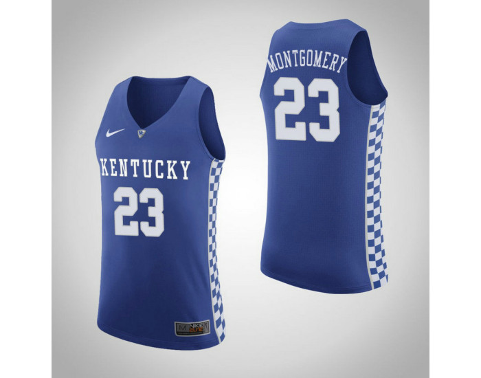 Kentucky Wildcats #23 EJ Montgomery Home Replica College Basketball Jersey Royal