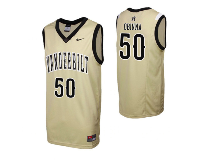 Vanderbilt Commodores Ejike Obinna Authentic College Basketball Jersey Gold