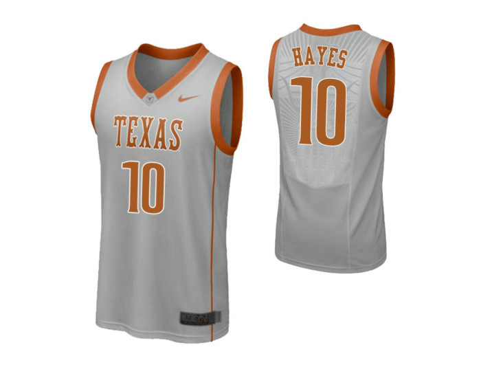 Texas Longhorns #10 Jaxson Hayes Authentic College Basketball Jersey Gray