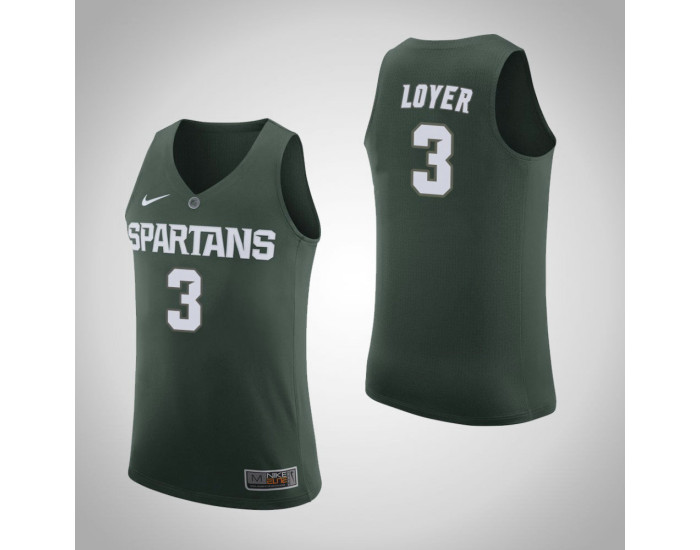 Michigan State Spartans #3 Foster Loyer Home Replica College Basketball Jersey Green