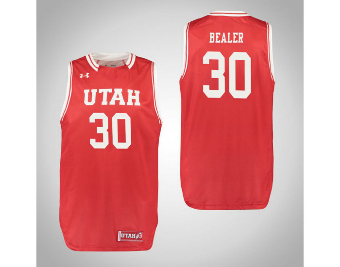 Youth Utah Utes #30 Gabe Bealer Authentic College Basketball Jersey Red