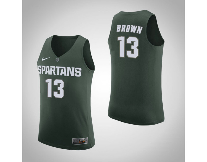 Youth Michigan State Spartans #13 Gabe Brown Home Authentic College Basketball Jersey Green