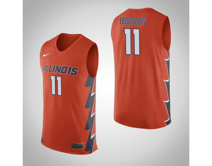 Youth Illinois Fighting Illini #11 Greg Eboigbodin Authentic College Basketball Jersey Orange