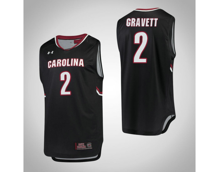 South Carolina Gamecocks #2 Hassani Gravett Authentic College Basketball Jersey Black