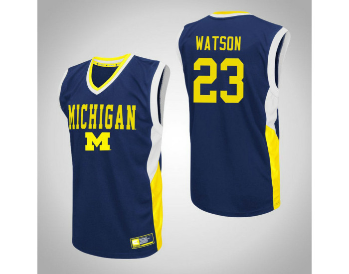 Youth Michigan Wolverines #23 Ibi Watson Fadeaway Replica College Basketball Jersey Blue