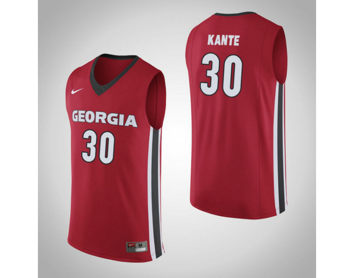 Georgia Bulldogs #30 Isaac Kante Authentic College Basketball Jersey Red