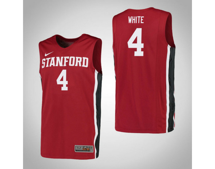 Stanford Cardinal #4 Isaac White Authentic College Basketball Jersey Red