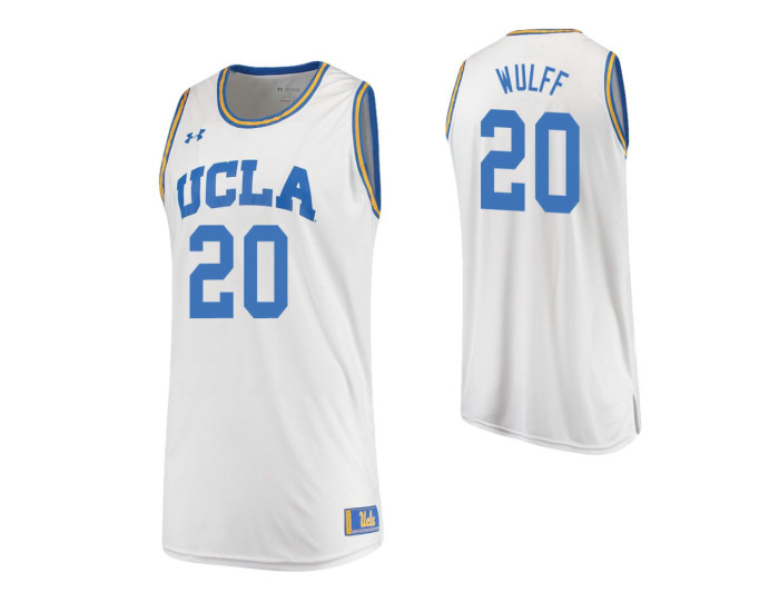 UCLA Bruins #20 Isaac Wulff Road Authentic College Basketball Jersey White