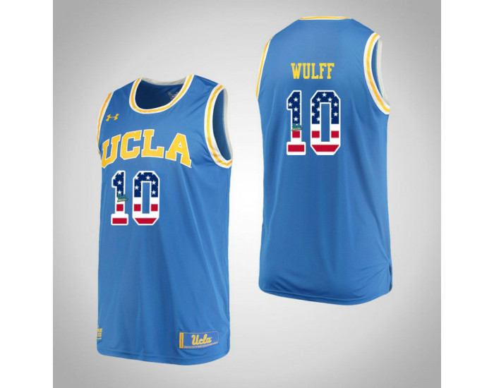 Youth UCLA Bruins #10 Isaac Wulff USA Flag Authentic College Basketball Jersey Blue