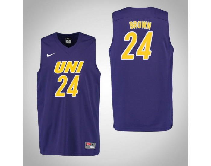 Youth Northern Iowa Panthers #24 Isaiah Brown Authentic College Basketball Jersey Purple