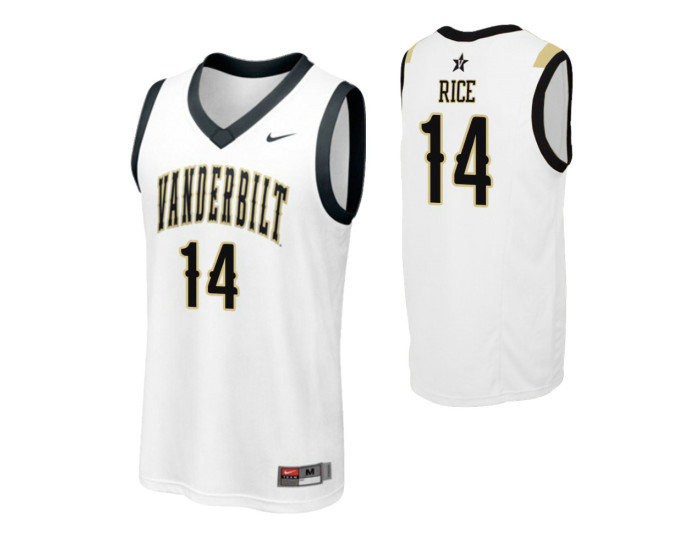 Vanderbilt Commodores #14 Isaiah Rice White Authentic College Basketball Jersey