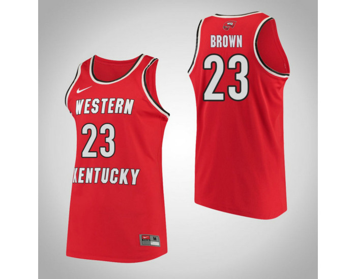 Western Kentucky #23 Ivy Brown Performance Authentic College Basketball Jersey Red