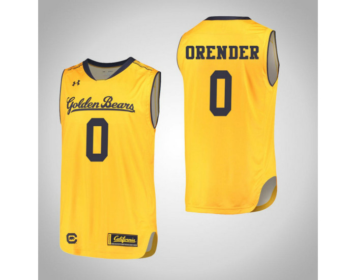 Youth California Golden Bears #0 Jacob Orender Authentic College Basketball Jersey Gold