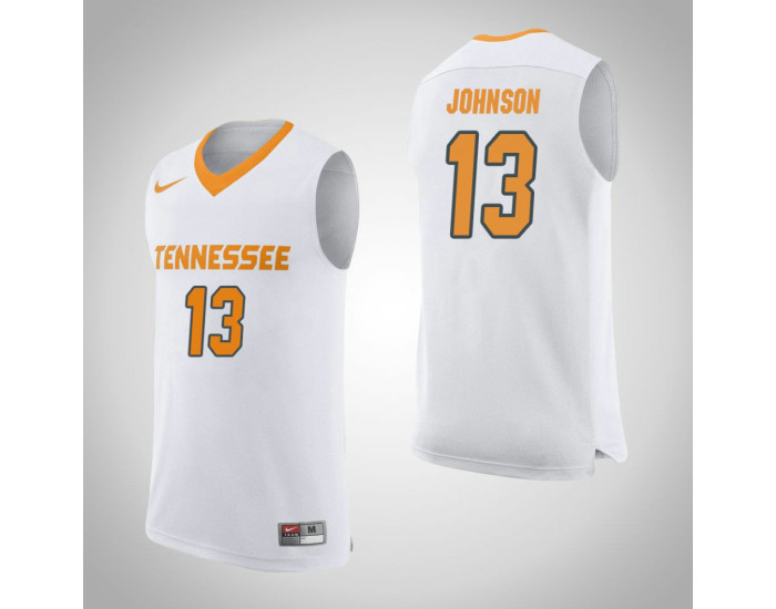 Tennessee Volunteers #13 Jalen Johnson Authentic College Basketball Jersey White