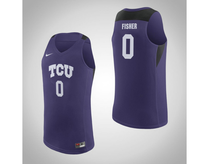 Youth TCU Horned Frogs #0 Jaylen Fisher Authentic College Basketball Jersey Purple