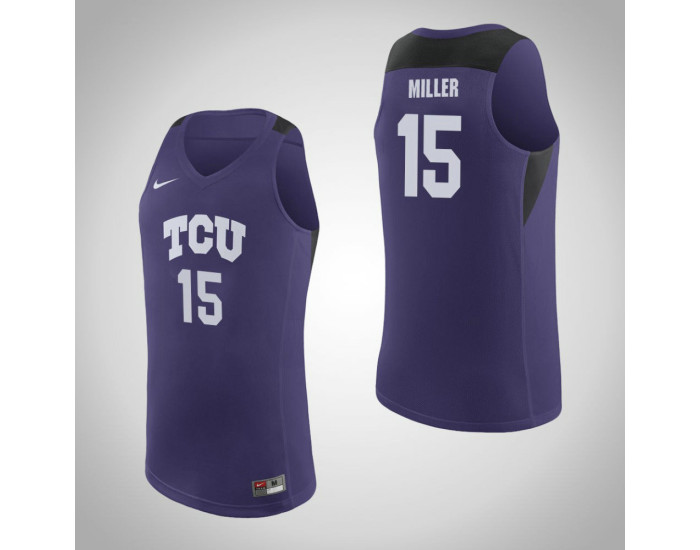 Youth TCU Horned Frogs #15 JD Miller Authentic College Basketball Jersey Purple