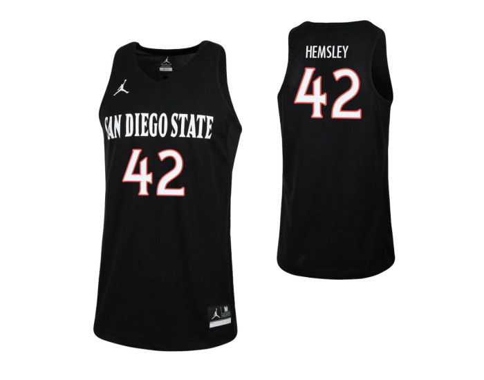 Youth San Diego State Aztecs #42 Jeremy Hemsley Authentic College Basketball Jersey Black