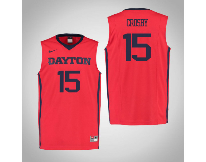 Dayton Flyers #15 John Crosby Authentic College Basketball Jersey Red