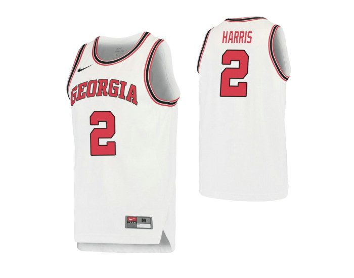 Georgia Bulldogs #2 Jordan Harris Retro Performance Authentic College Basketball Jersey White
