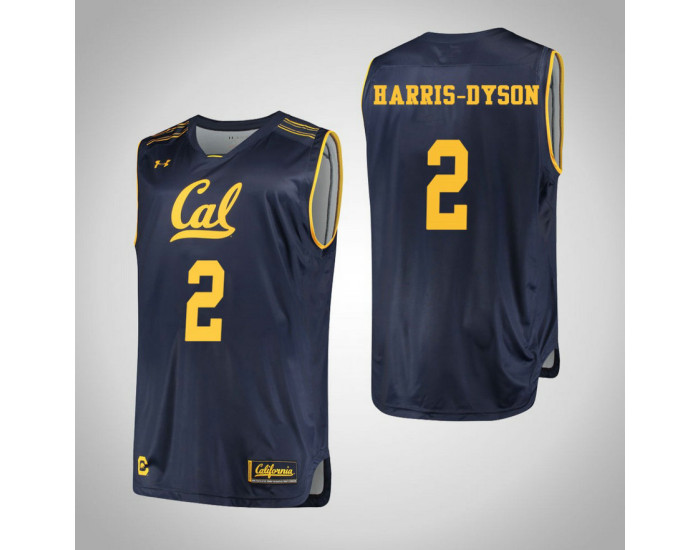 Youth California Golden Bears #2 Juhwan Harris-Dyson Replica College Basketball Jersey Navy