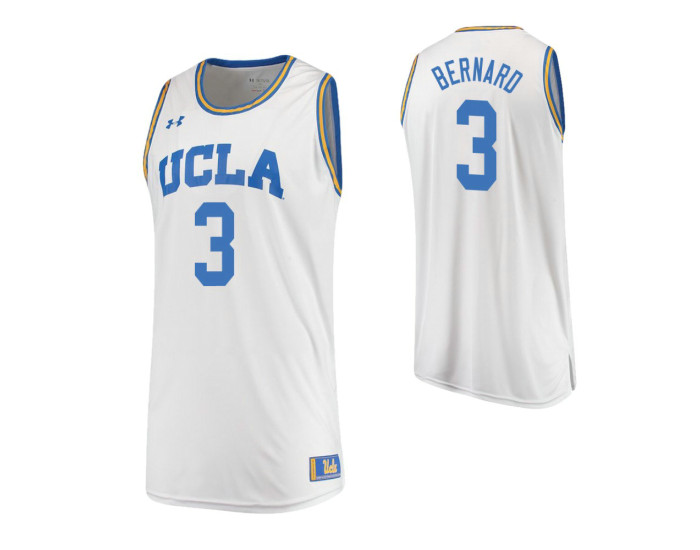 UCLA Bruins #3 Jules Bernard Road Authentic College Basketball Jersey White