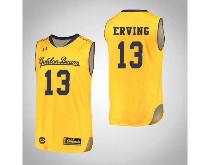 Youth California Golden Bears #13 Jules Erving Authentic College Basketball Jersey Gold