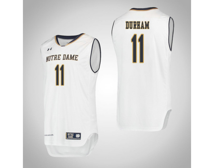 Notre Dame Fighting Irish #11 Juwan Durham Authentic College Basketball Jersey White