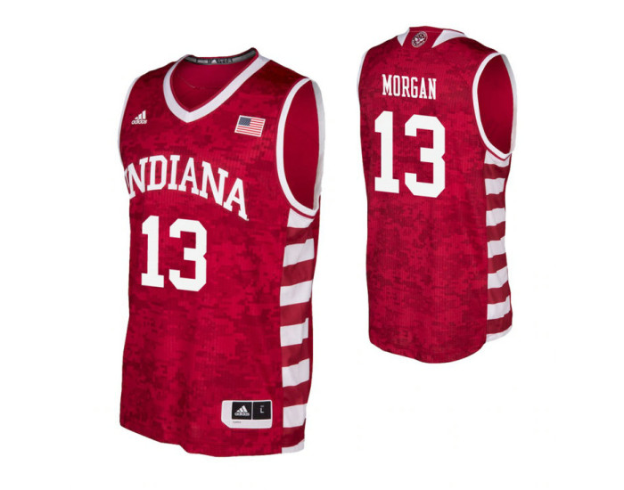 Indiana Hoosiers #13 Juwan Morgan Crimson Authentic College Basketball Jersey