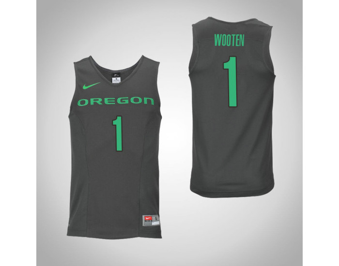 Oregon Ducks #1 Kenny Wooten Authentic College Basketball Jersey Gray